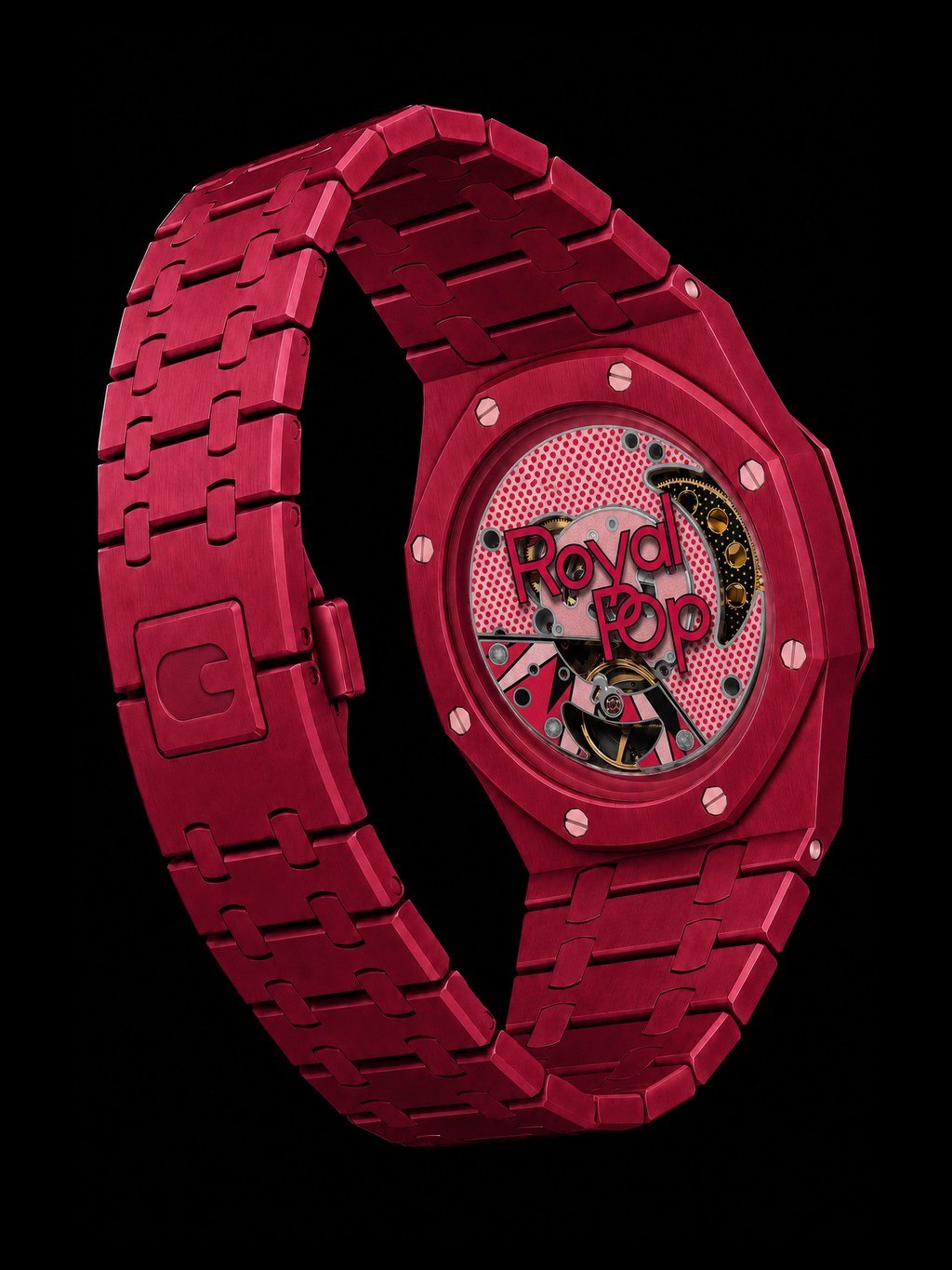 RoyalPop Watch Wrist Conversion Case & Bracelet Combo Matte RED [PRE-ORDER]